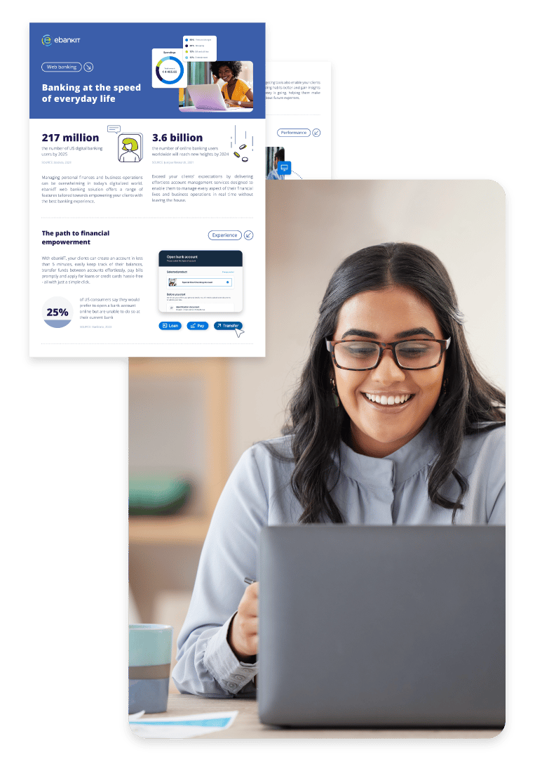 Web banking brochure